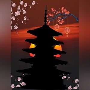 Silhouette Pagoda